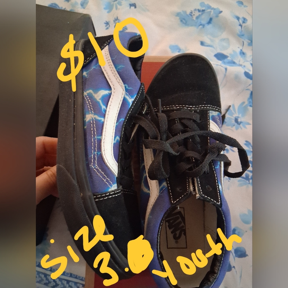 Vans Black and Blue Sneakers